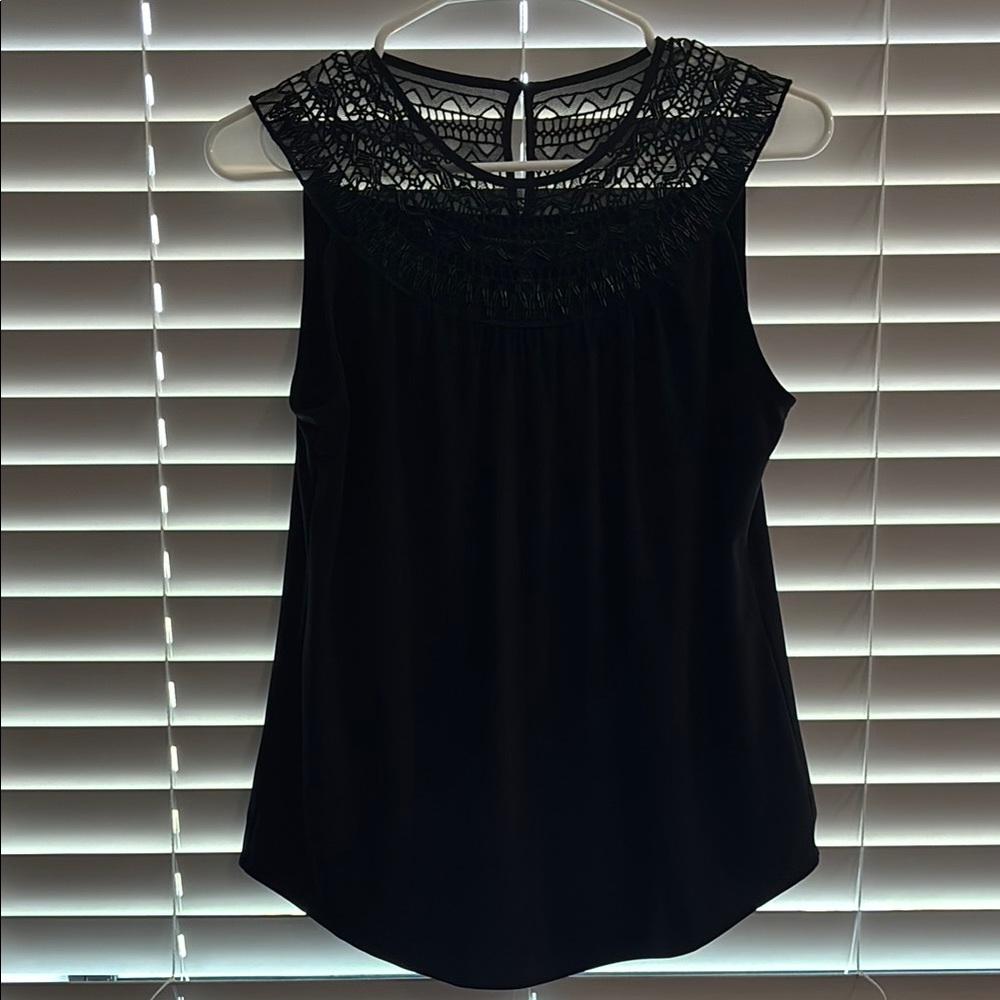 White House Black Market Elegant Black Blouse